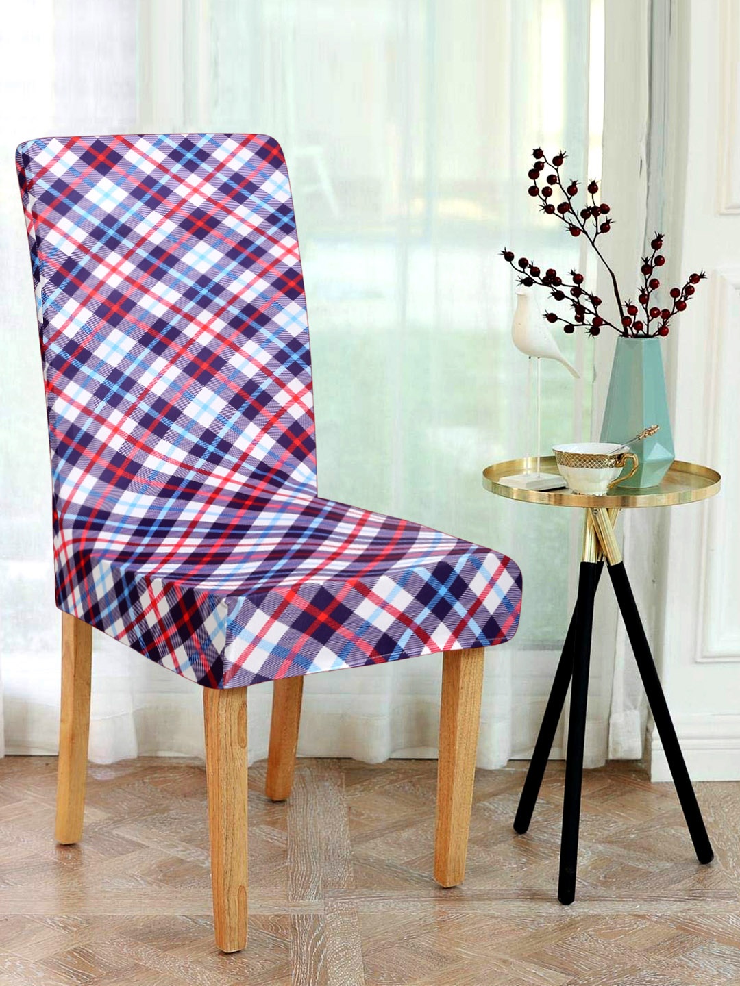 

Alina decor Set Of 6 Multicoloured Digital Printed Chair Covers, Multi