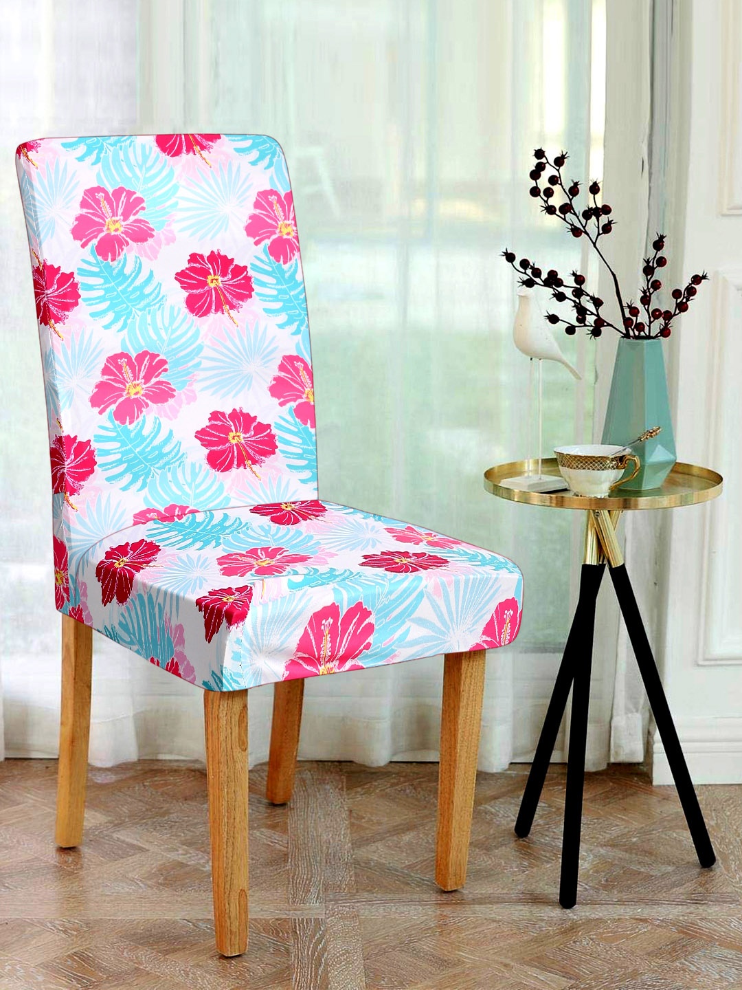 

Alina decor Red & Blue Set Of 6 Printed Chair Covers