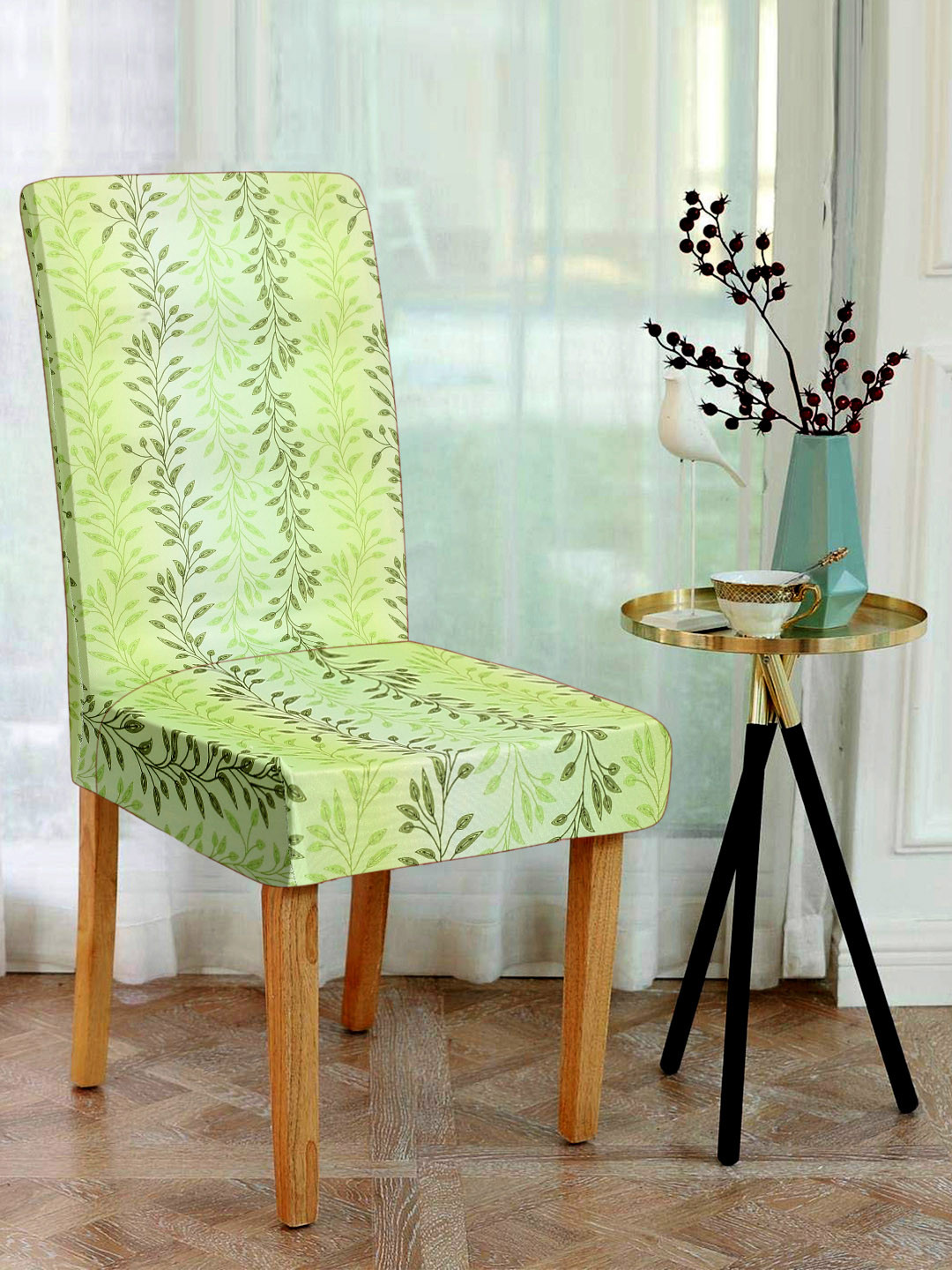 

Alina decor Set Of 6 Green Digital Printed Chair Covers