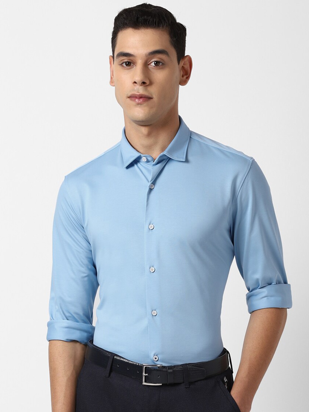 

Louis Philippe Sport Men Blue Slim Fit Opaque Casual Shirt