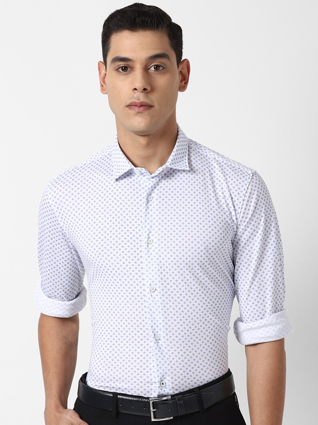 

Louis Philippe Sport Men Blue Slim Fit Opaque Printed Casual Shirt