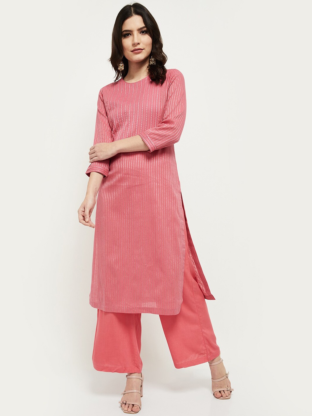 

Max Women Pink Kurti with Trousers