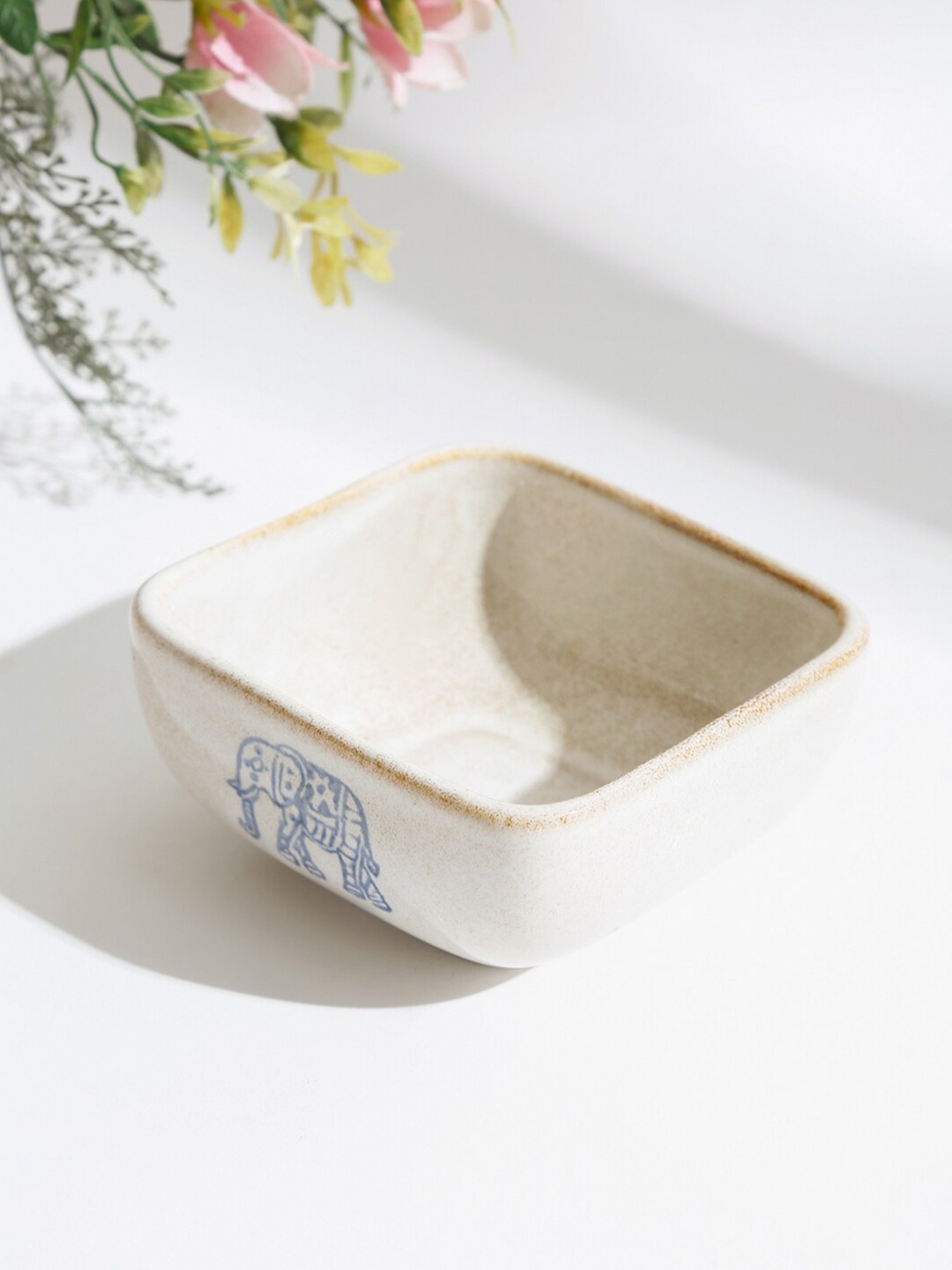 

Fabindia White & Blue 1 Pieces Printed Ceramic Glossy Bowls