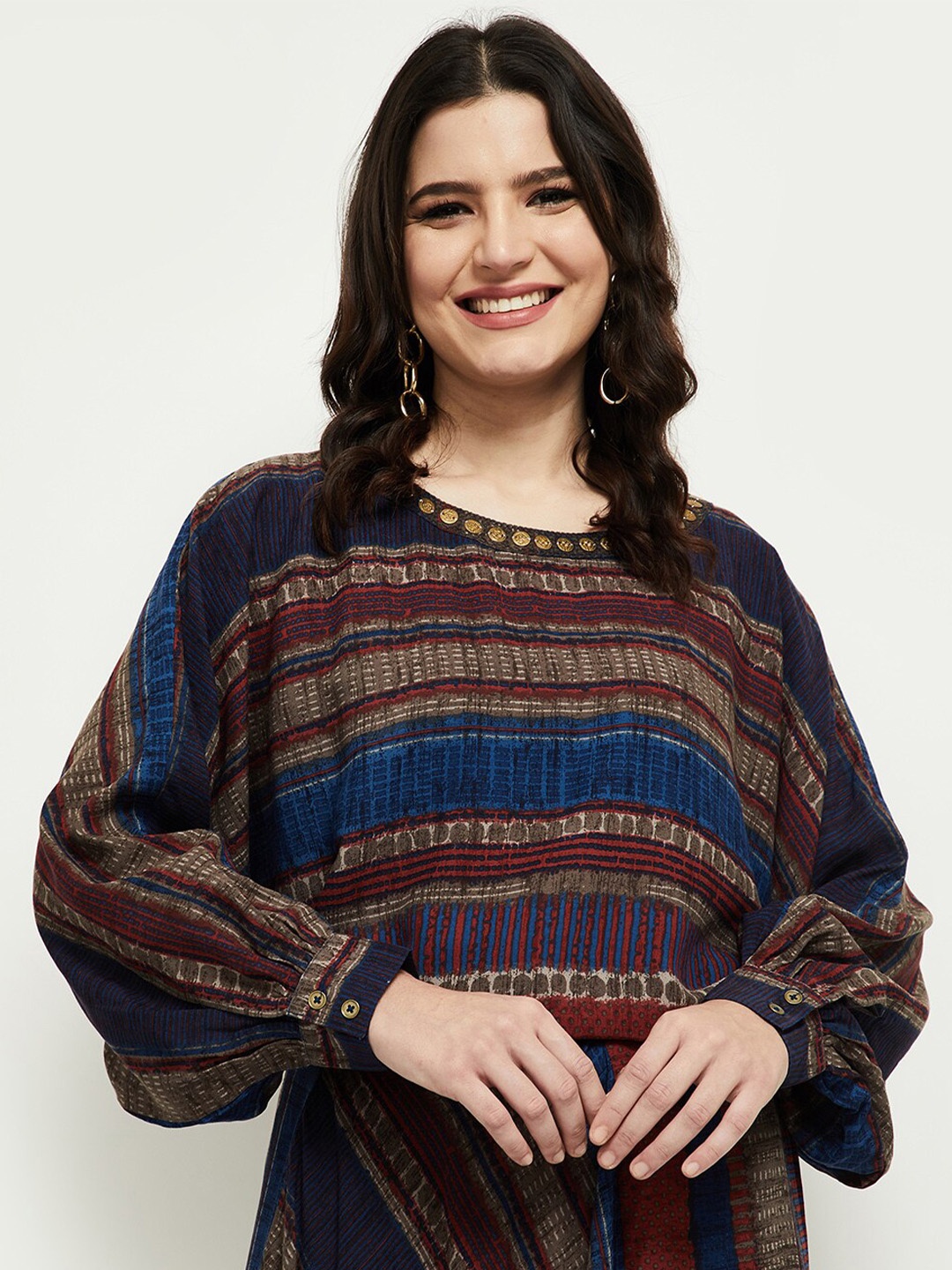 

max Multicoloured Striped Regular Top, Multi