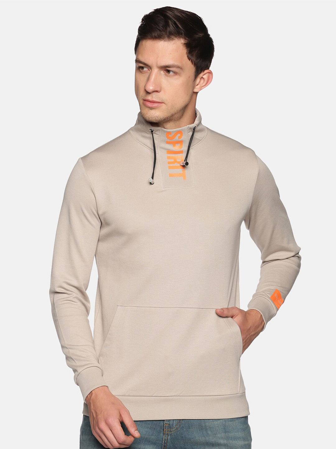 

SHOWOFF Men Beige Sweatshirt