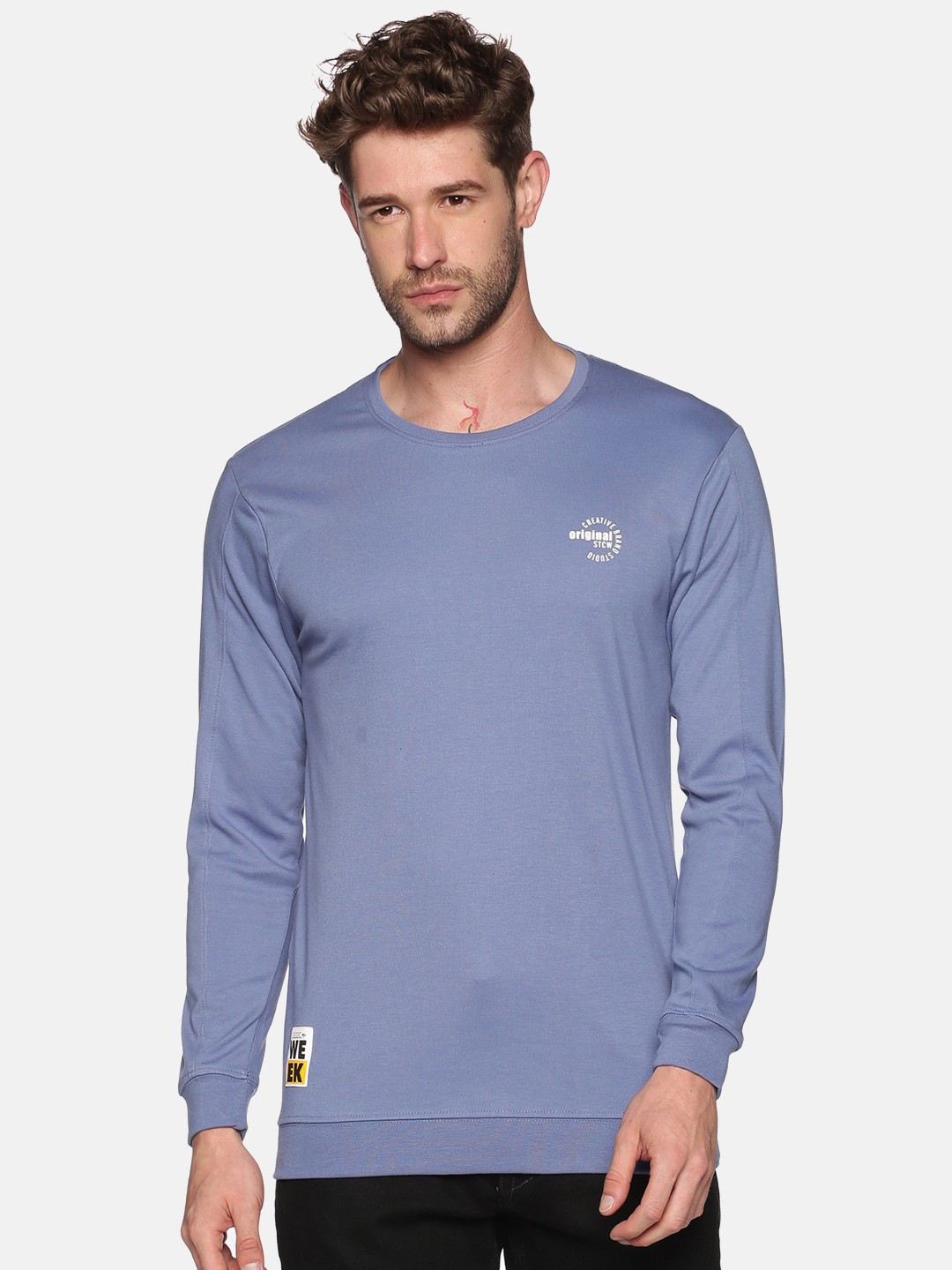 

SHOWOFF Men Blue Cotton Sweatshirt