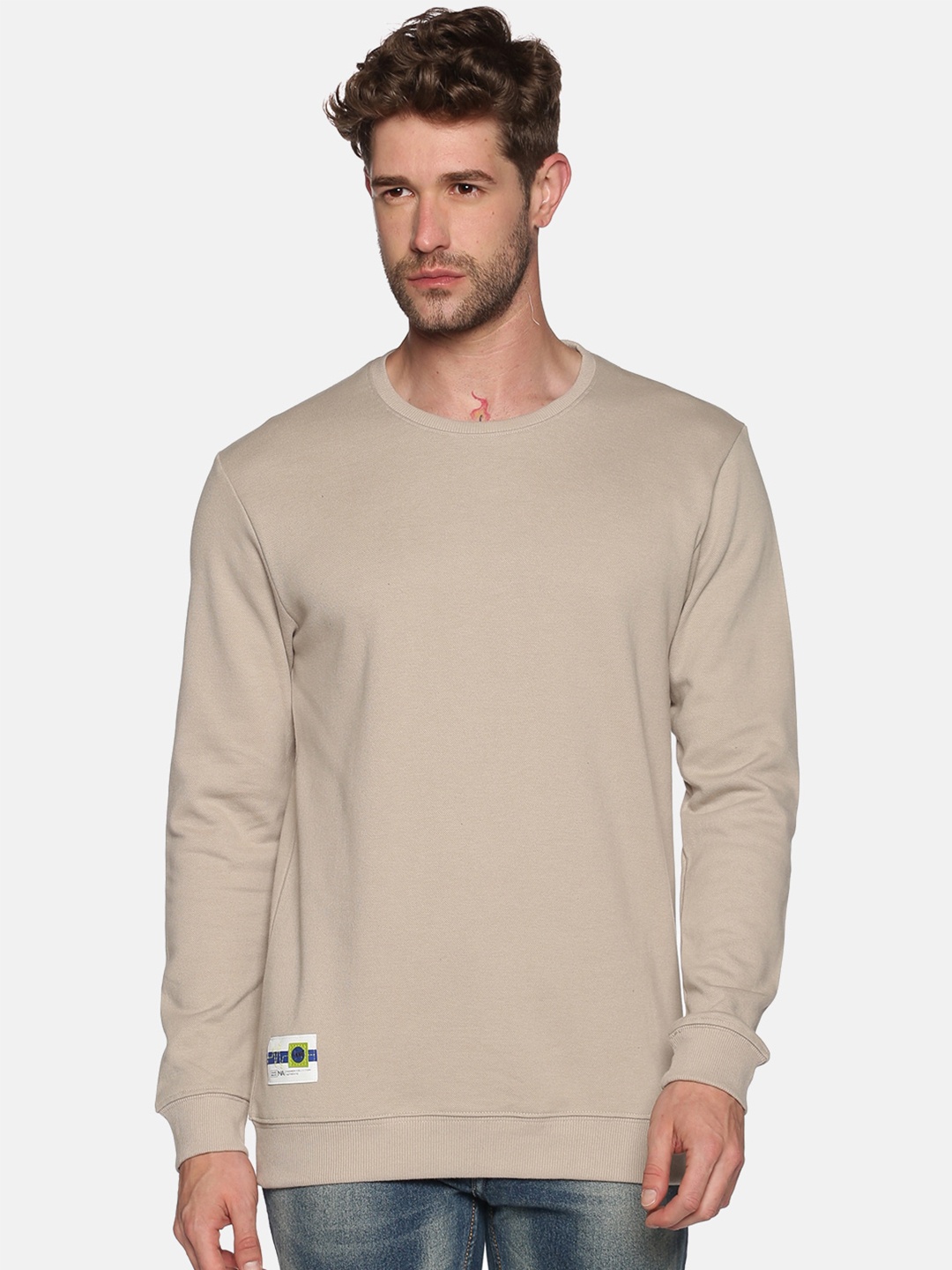 

SHOWOFF Men Grey Cotton Sweatshirt