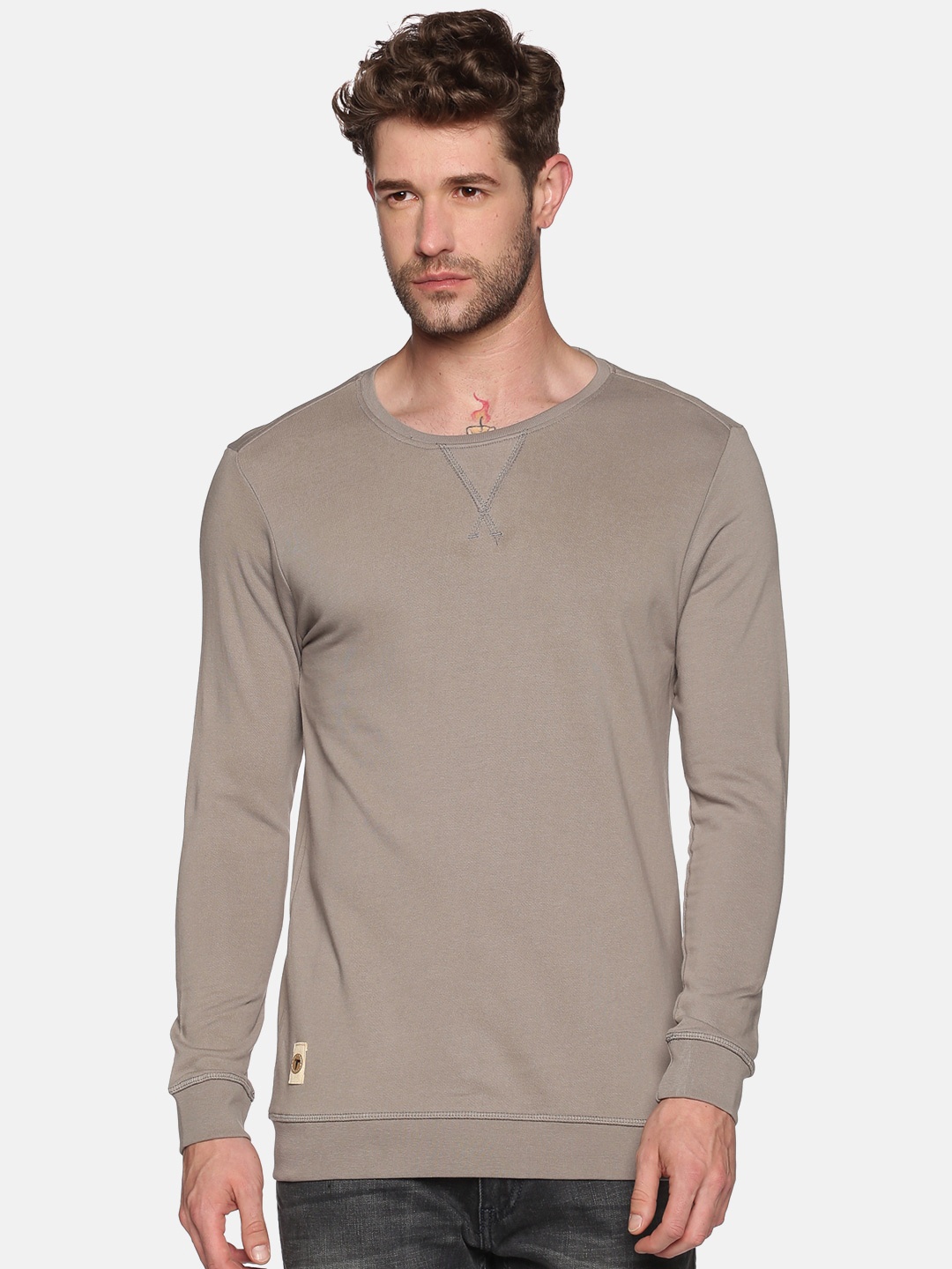 

SHOWOFF Men Grey Sweatshirt