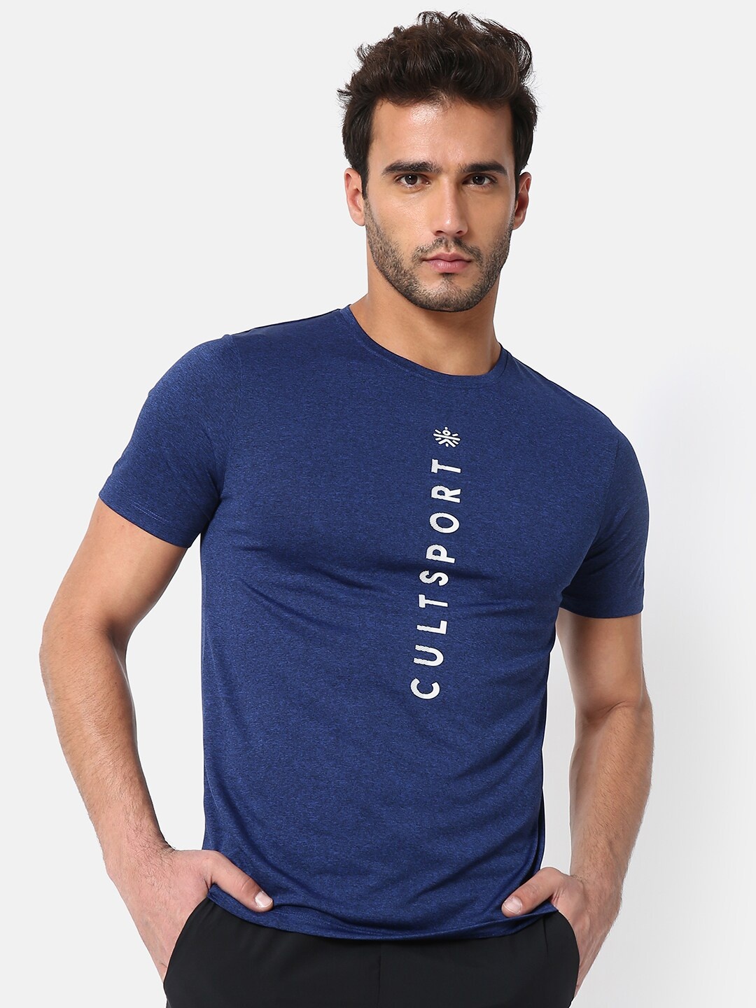 

Cultsport Men Blue Typography Printed T-shirt