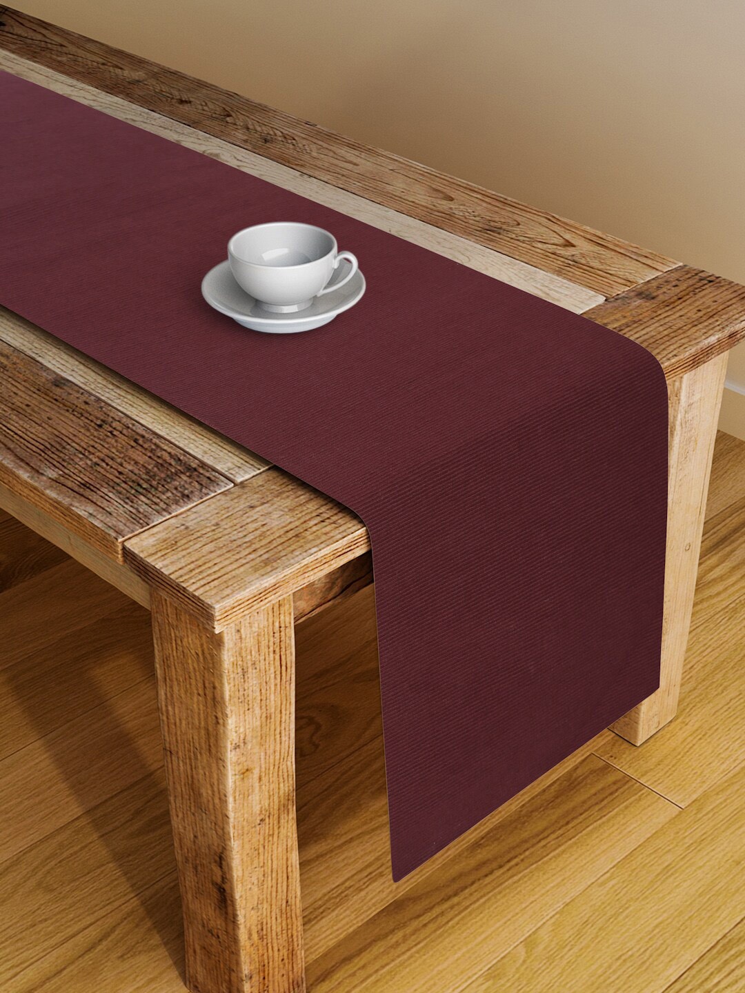 

Fabindia Maroon Solid Pure Cotton Table Runners