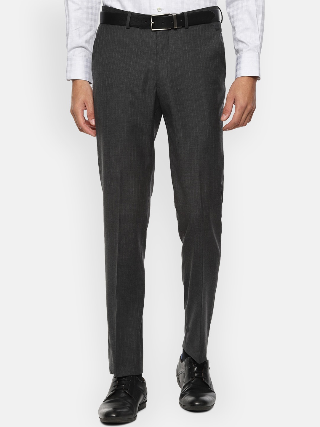 

Luxure by Louis Philippe Men Grey Slim Fit Formal Trousers