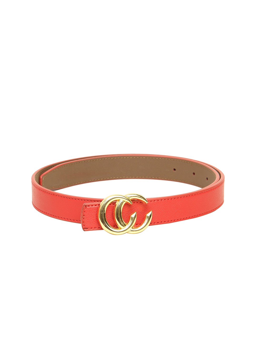 

Calvadoss Women Red Textured Belt