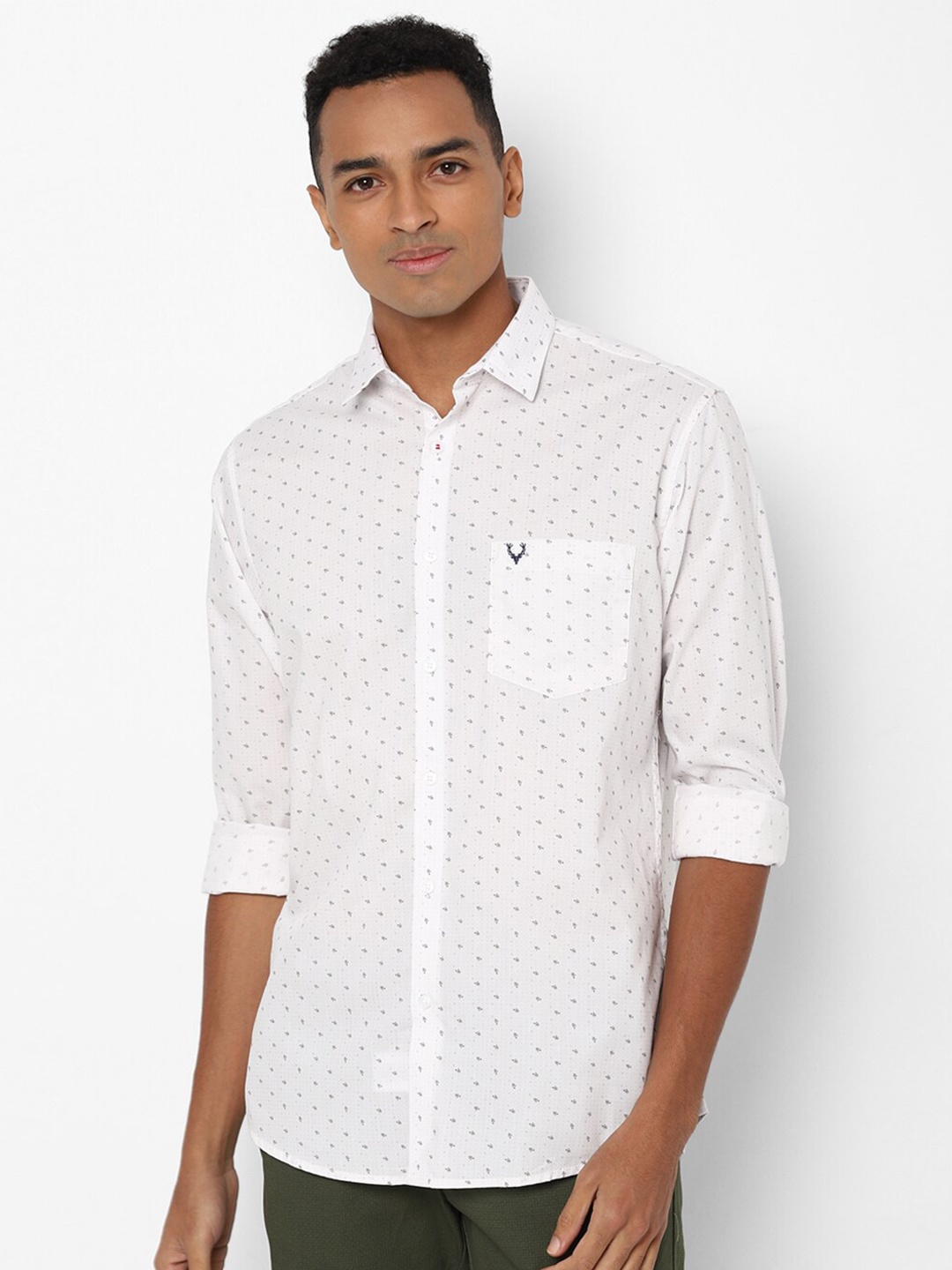 

Allen Solly Men White Opaque Printed Casual Shirt