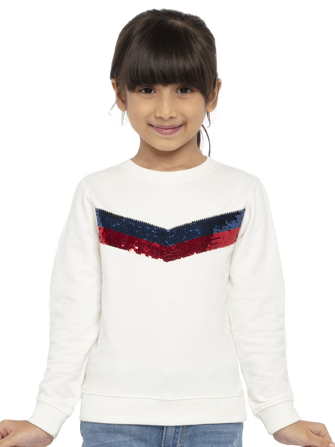 

UNDER FOURTEEN ONLY Girls Off White Sweatshirt