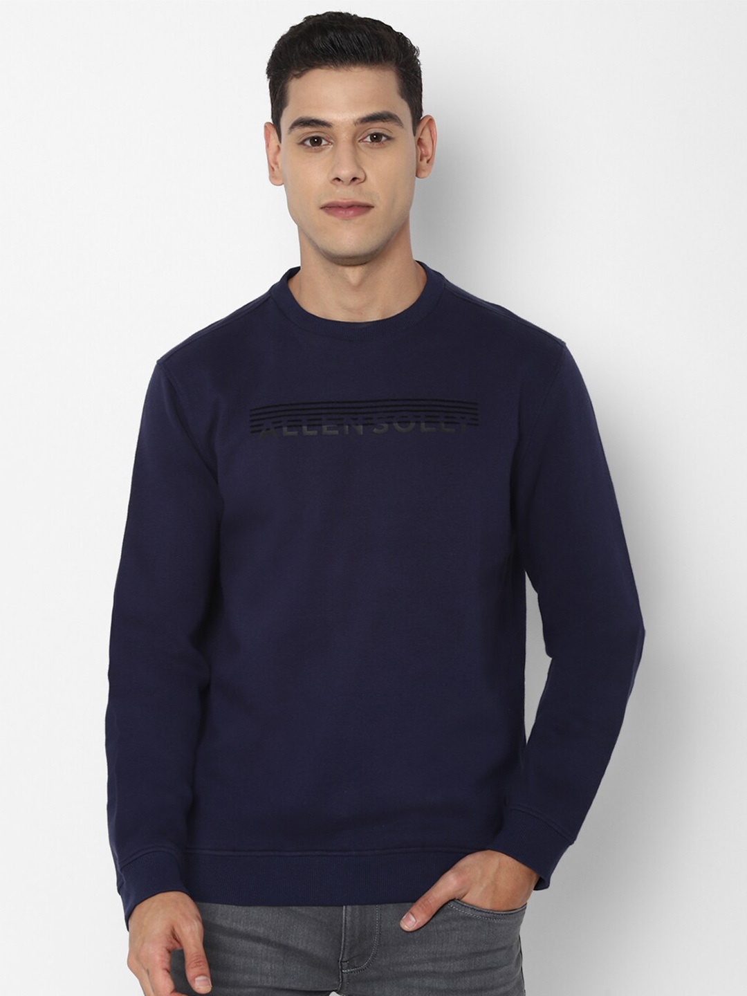 

Allen Solly Men Navy Blue Sweatshirt