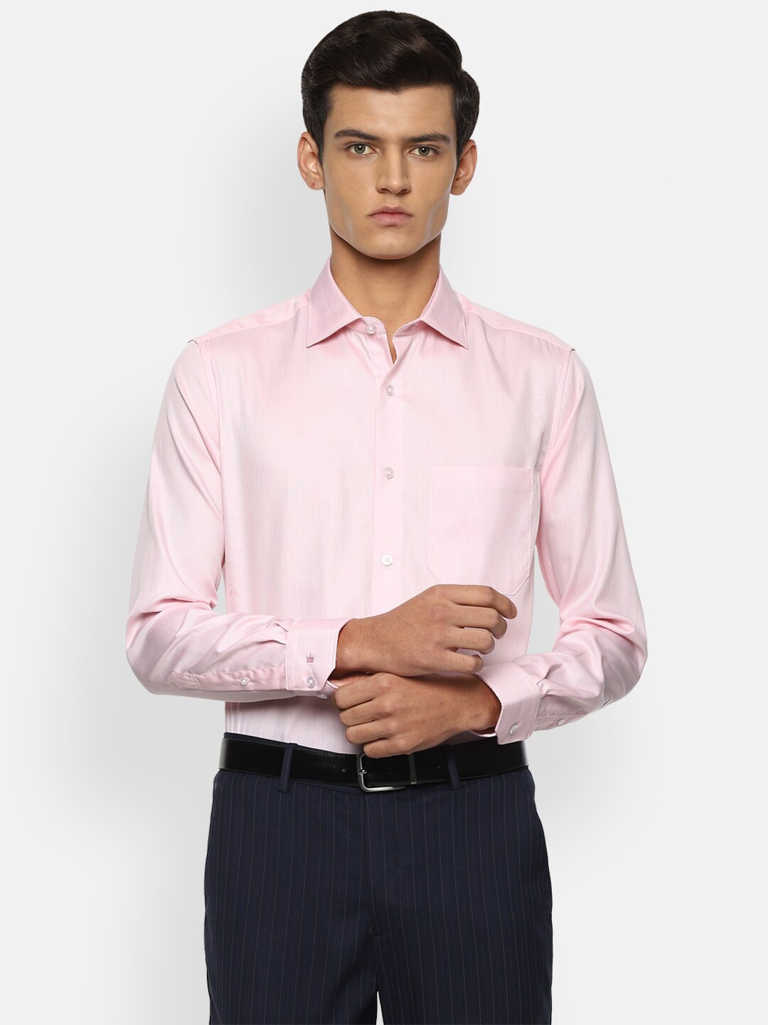 

Louis Philippe Men Pink Opaque Formal Shirt