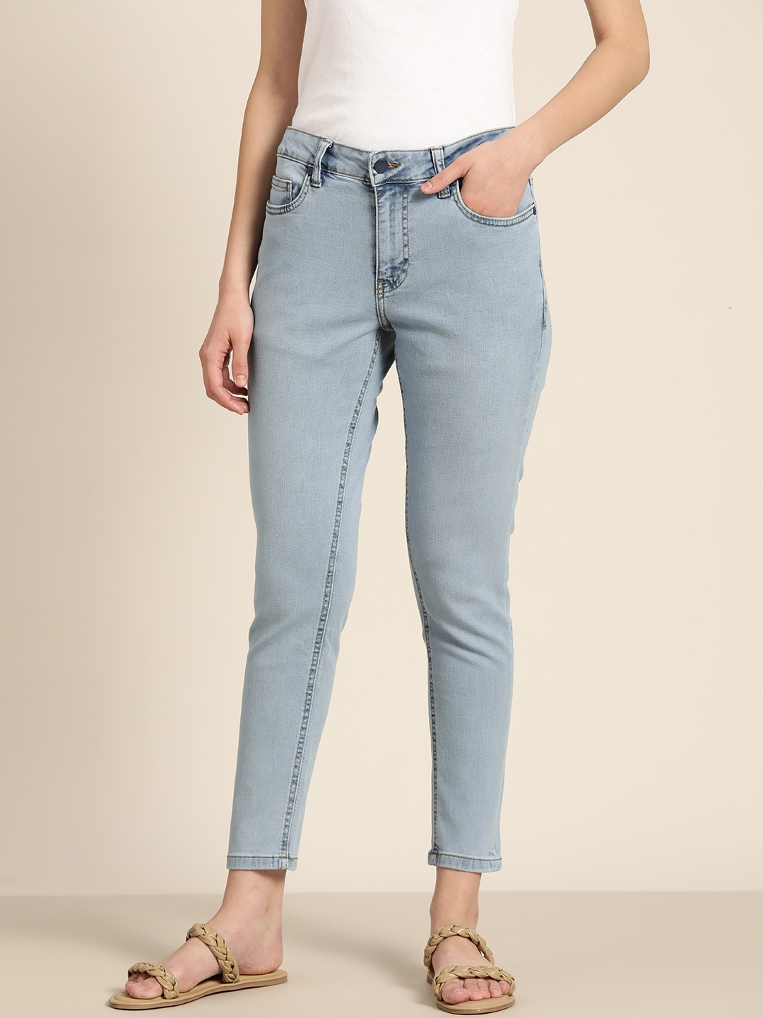 

ether Women Blue Skinny Fit Stretchable Jeans