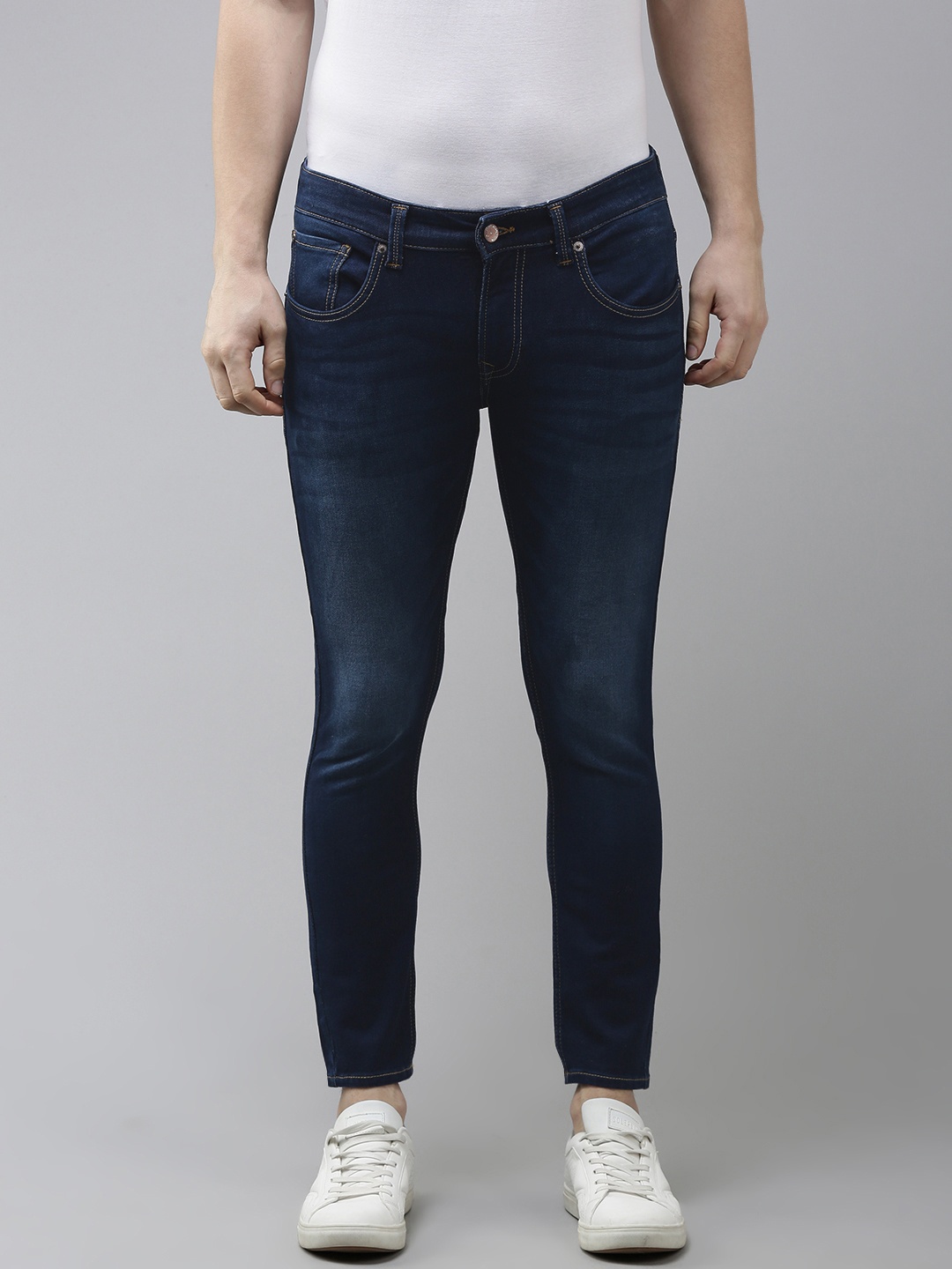 

SPYKAR Men Blue Skinny Fit Low-Rise Light Fade Stretchable Jeans