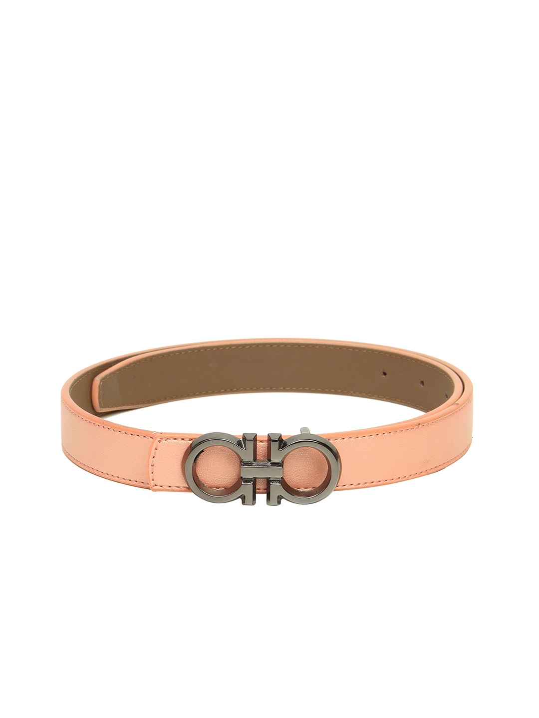 

Calvadoss Women Peach Textured Belt