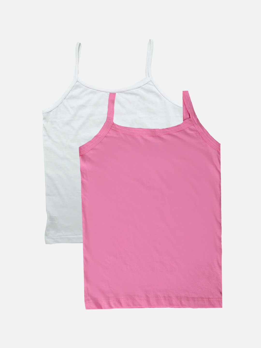 

YK Girls Pack Of 2 Cotton Camisoles, Pink