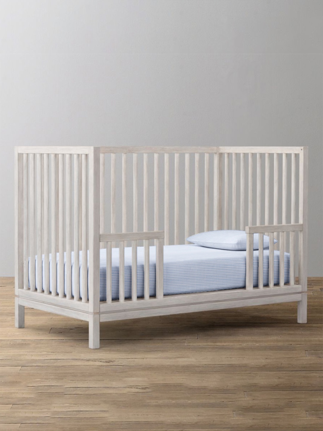 

THE BABY ATELIER Blue Striped 300 TC Crib Bedsheet