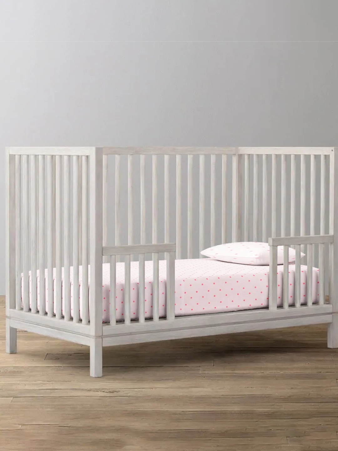 

THE BABY ATELIER Kids 300 TC Pink Abstract Crib Sheet