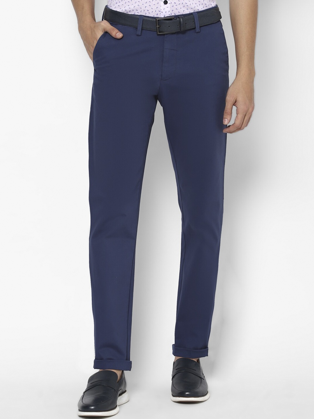 

Allen Solly Men Navy Blue Trousers