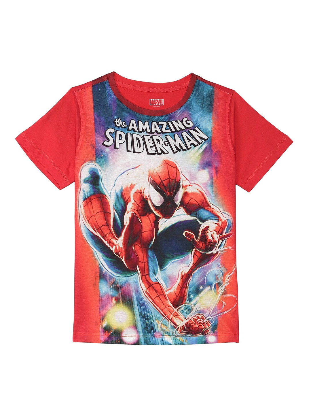 

Marvel by Wear Your Mind Boys Red Spiderman Printed T-shirt