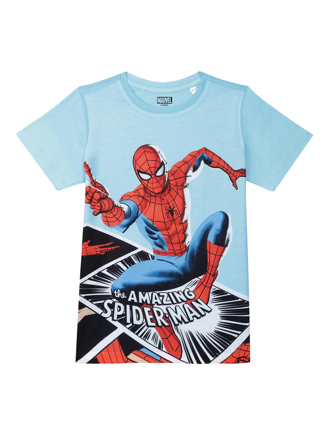 

Marvel by Wear Your Mind Boys Blue Spiderman Printed T-shirt