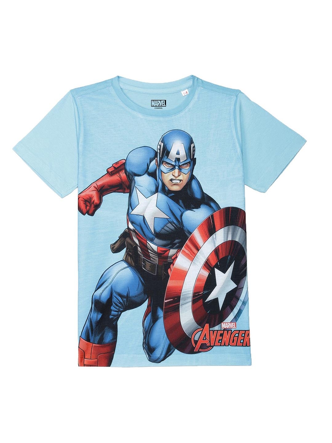 

Marvel by Wear Your Mind Boys Blue Captain America Printed T-shirt