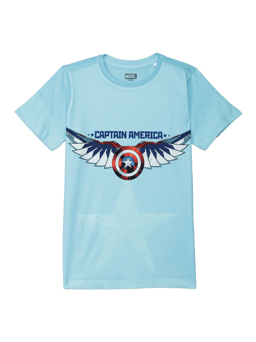 

Marvel by Wear Your Mind Boys Blue Captain America Printed T-shirt
