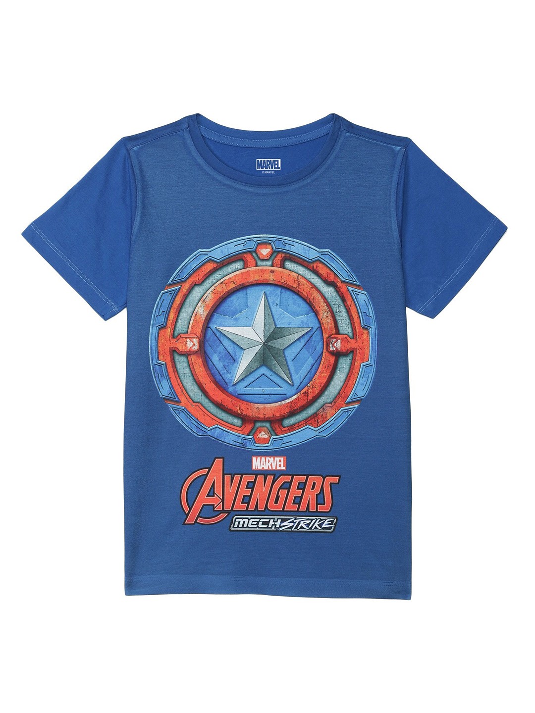 

Marvel by Wear Your Mind Boys Blue Avengers Printed Applique T-shirt