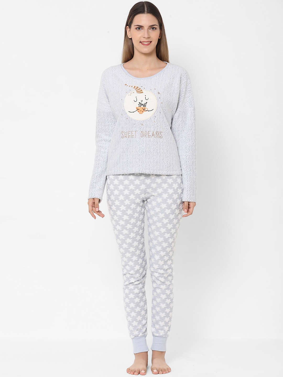 

Sweet Dreams Women Grey Night Suit