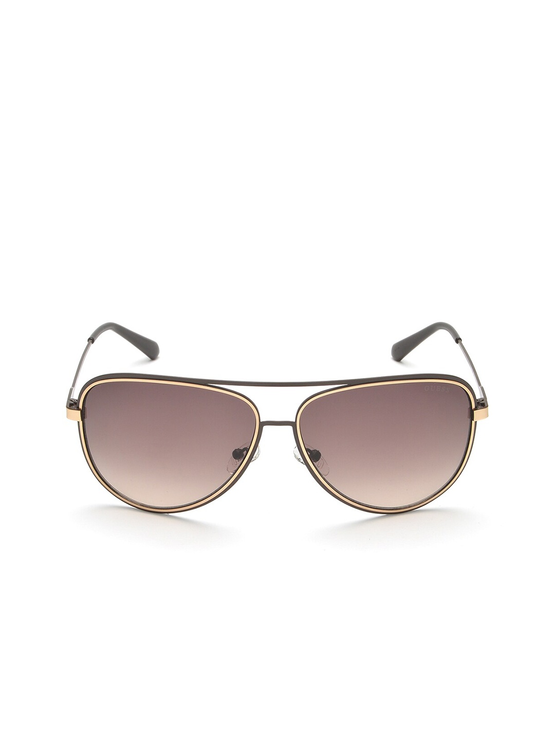 

GUESS Men Brown Lens & Gold Aviator Sunglasses with Polarised Lens GUS69596333FSG
