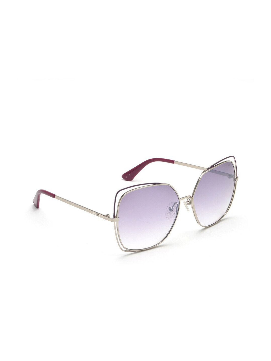 

GUESS Women Purple Lens & Silver-Toned Sunglasses with Polarised Lens GUS76386110ZSG