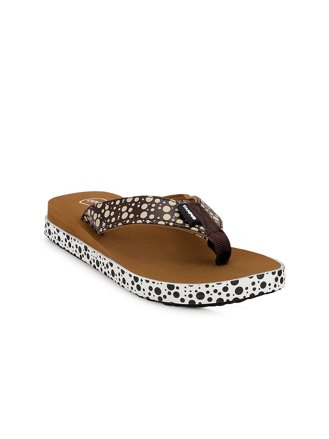 

Campus Women Tan Printed EVA Flip Flops