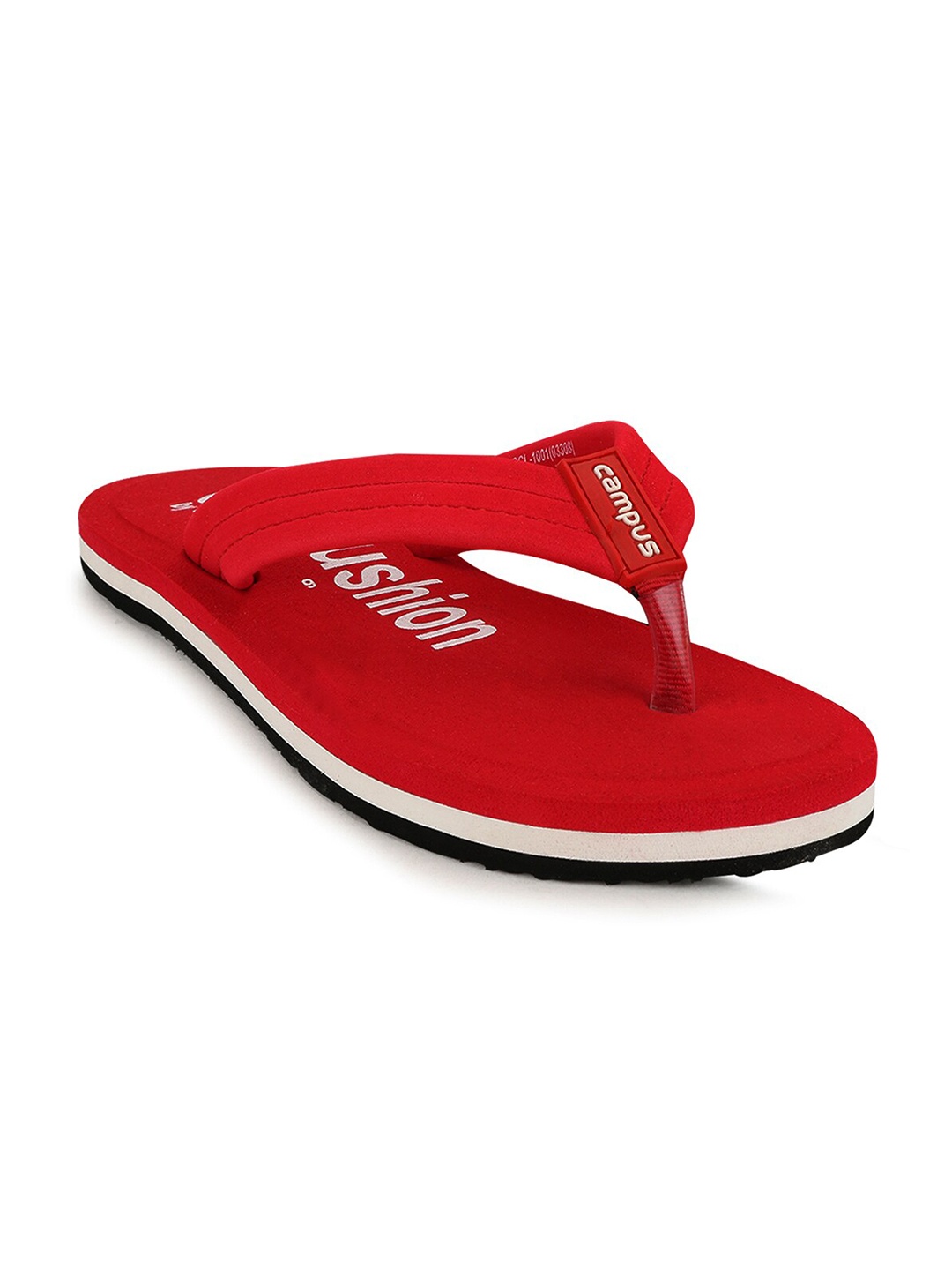 

Campus Women Red & White Printed Thong Flip-Flops