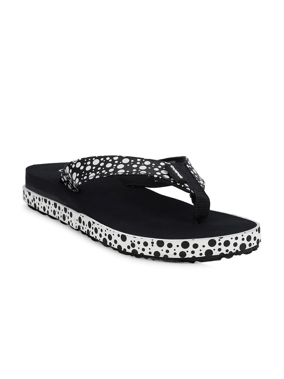 

Campus Women Black & White Printed Thong Flip-Flops