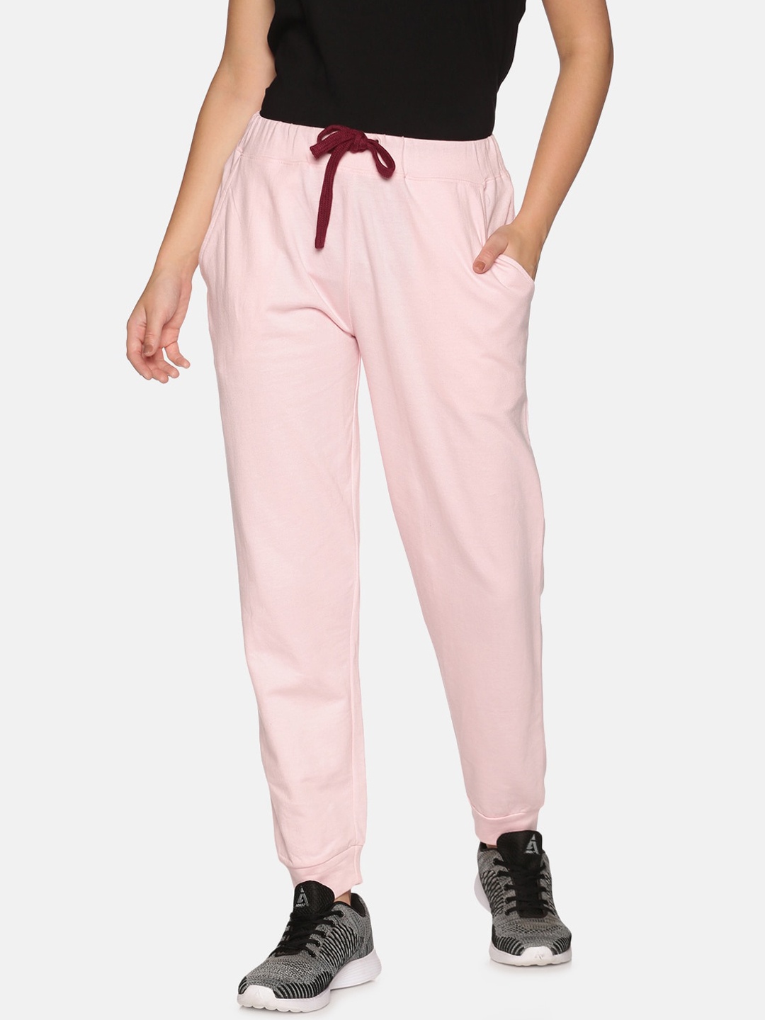 

BEVERLY BLUES Women Pink Solid Cotton Joggers