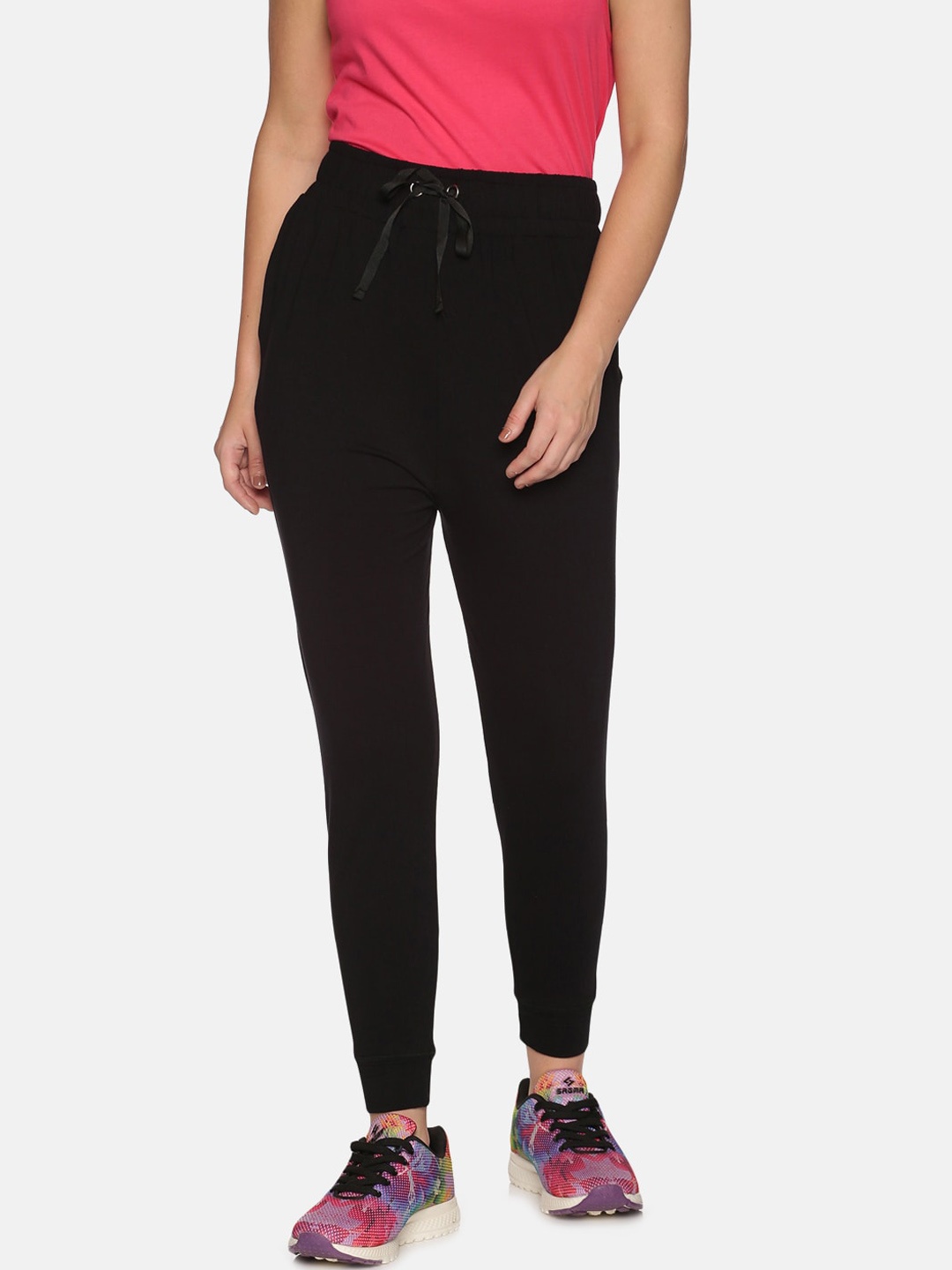 

BEVERLY BLUES Women Black Solid Cotton Joggers