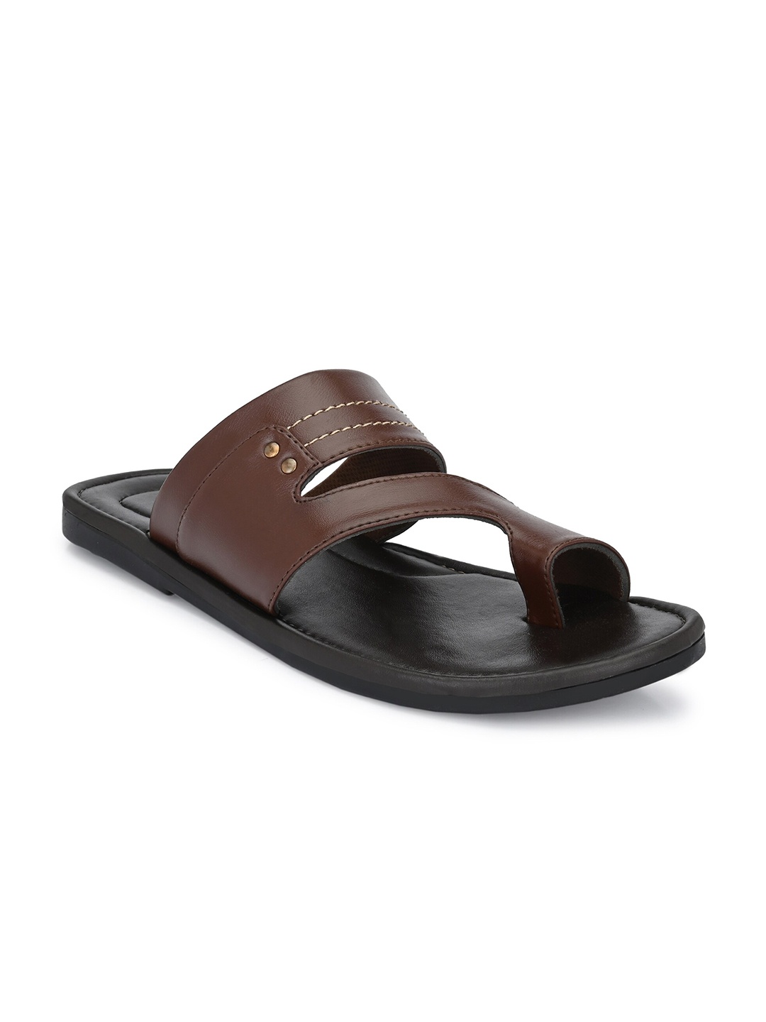 

Azzaro Black Men Brown & Black Comfort Sandals