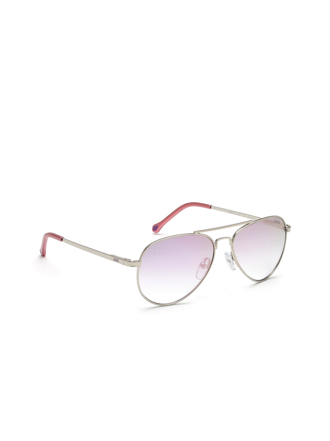 

IDEE Unisex Kids Purple Lens & Silver-Toned Aviator Sunglasses IDSY577C12SG