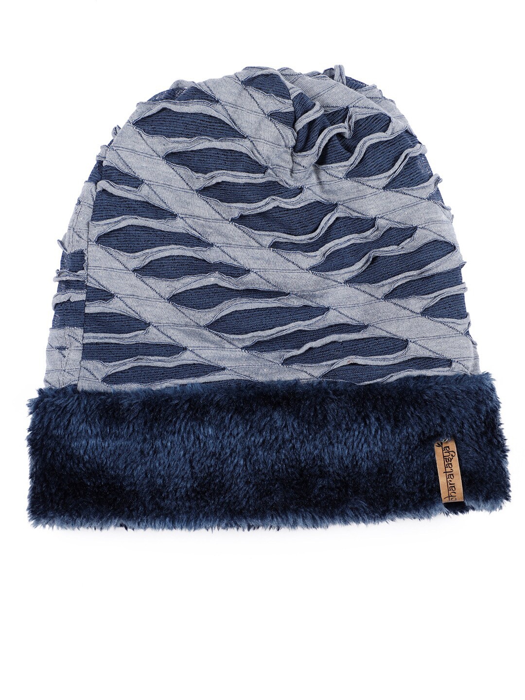 

Bharatasya Women Blue & Grey Beanie