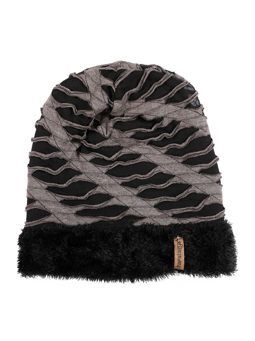 

Bharatasya Women Brown Self Design Beanie