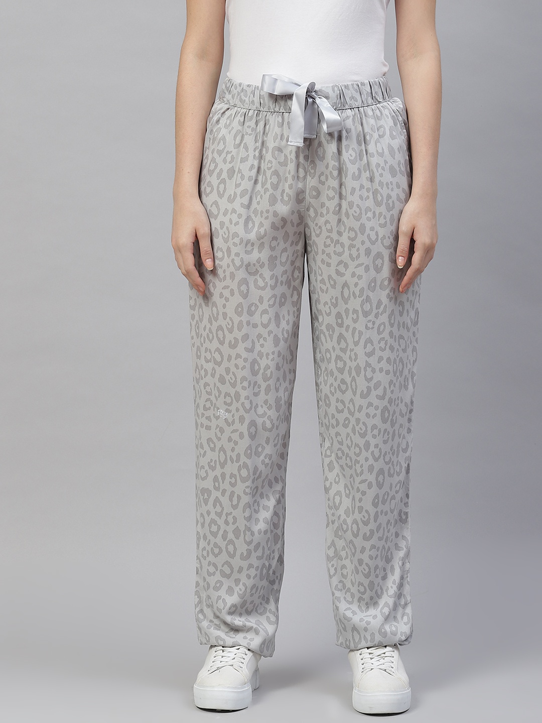 

Marks & Spencer Women Grey Animal Print Joggers