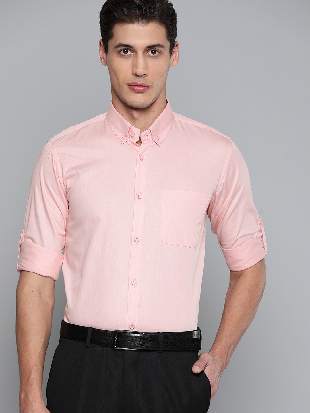 

DENNISON Men Pink Smart Slim Fit Bio-Engineered Quick-Dry Odour-Free Formal Shirt