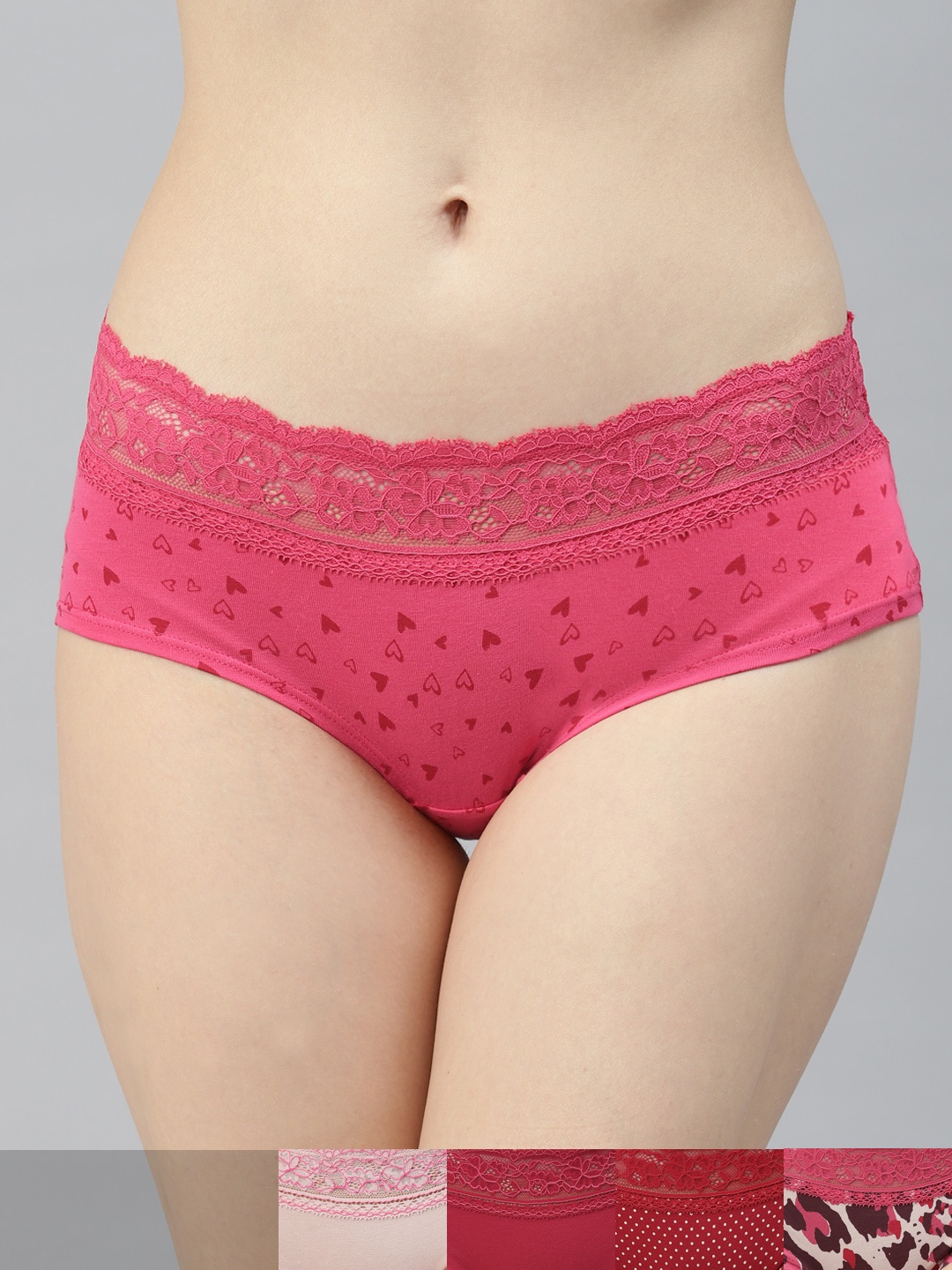 

Marks & Spencer Women Pack of 5 Basic Briefs T615023SPINK MIX, Pink