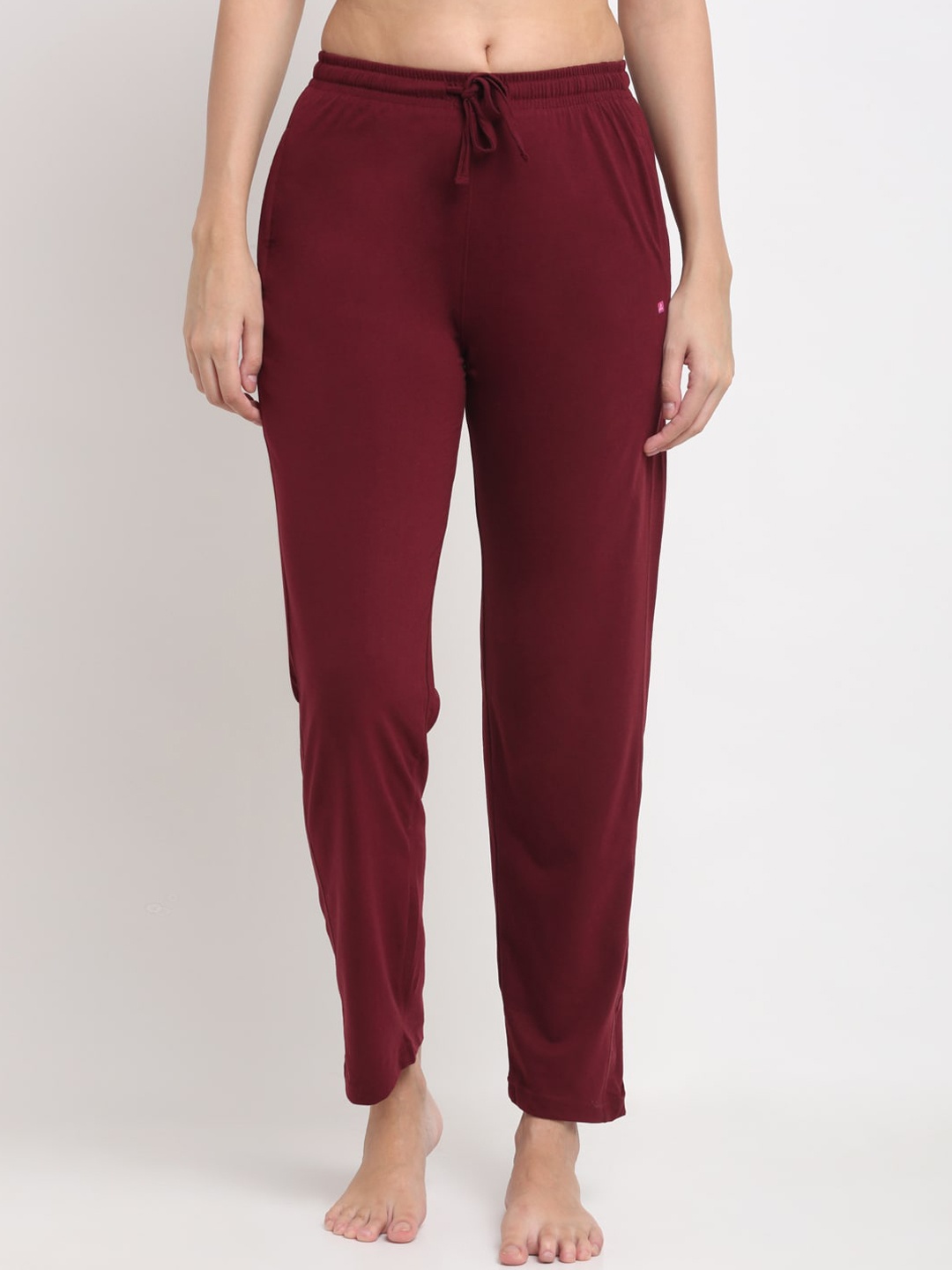 

ANTI CULTURE Women Maroon Solid Track Pants