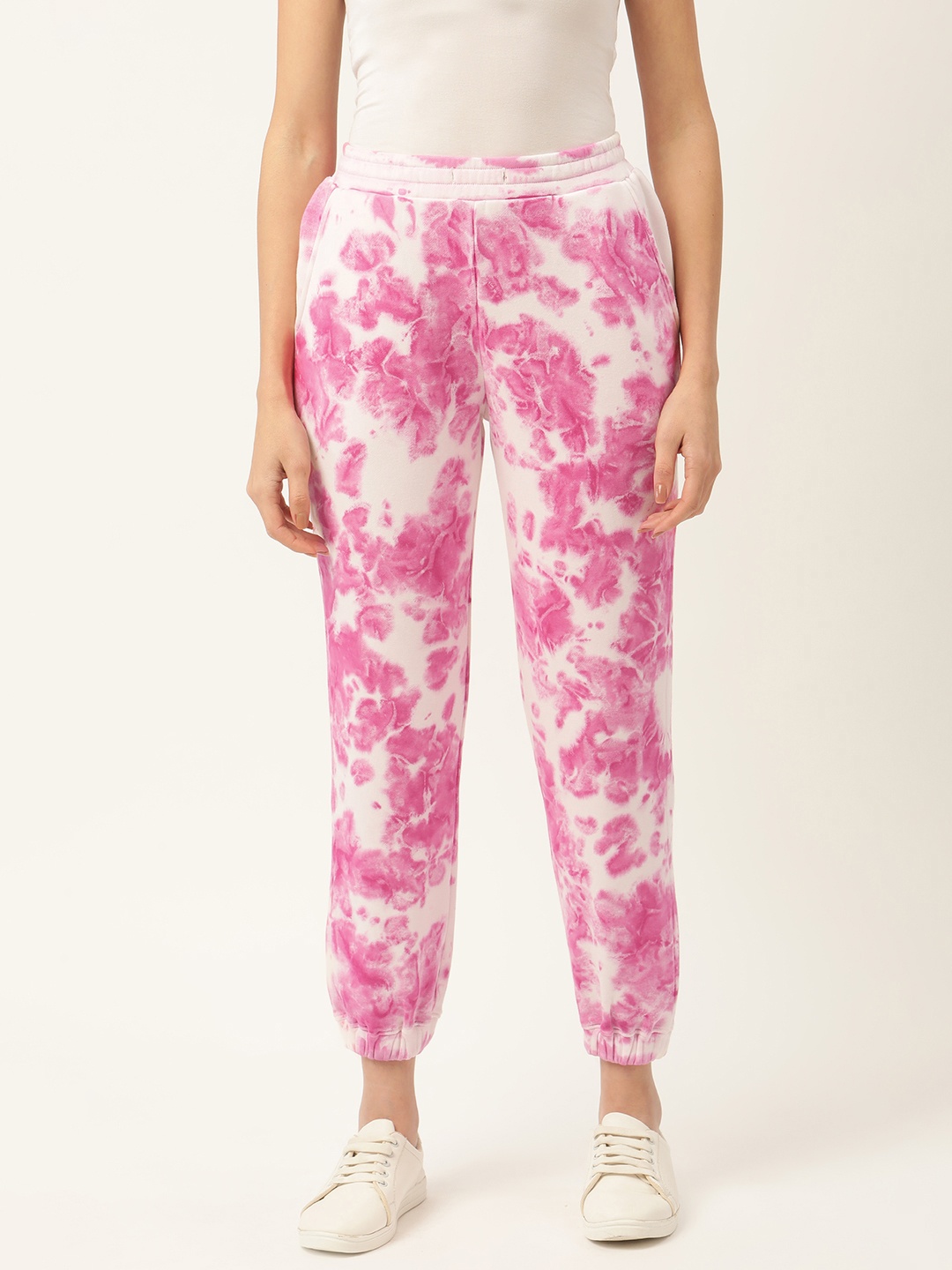 

Aayna Women Pink Tie and Dye Joggers