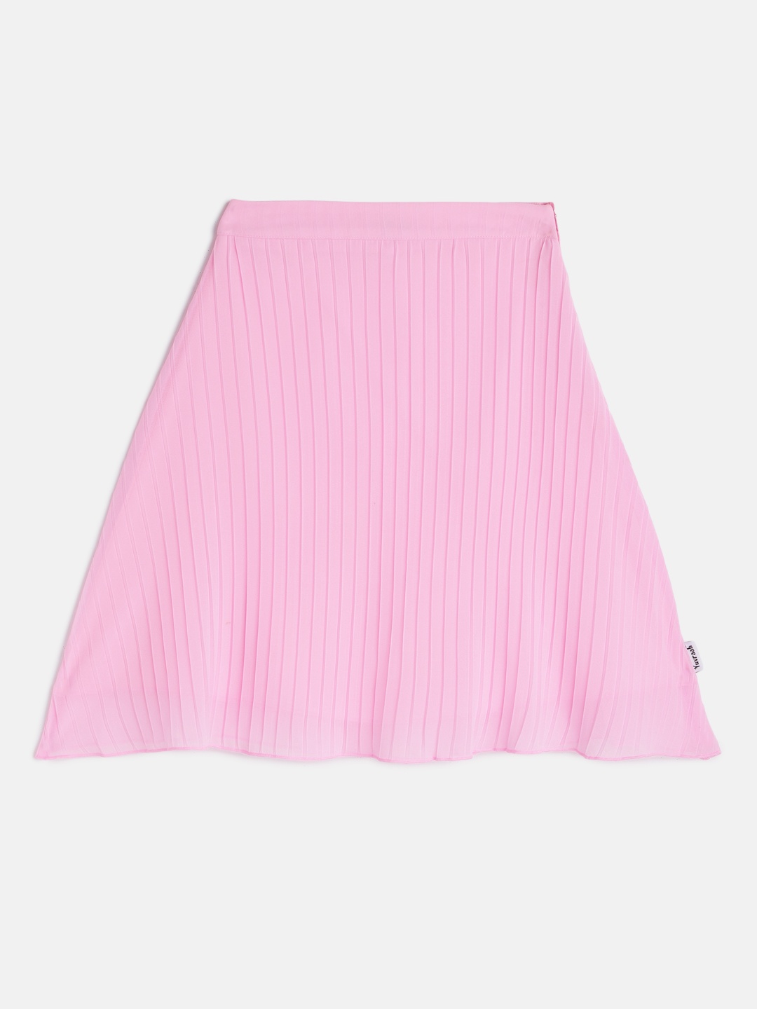 

Yuvraah Girls Pink Accordion Skirt